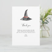 Witch Halloween Baby shower Dank je Minimal Bedankkaart (Staand voorkant)