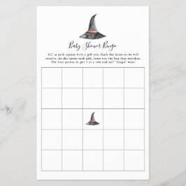 Witch Halloween Baby shower Game Bingo Cute Flyer