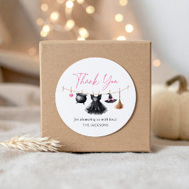 Witch Halloween Baby Shower Ronde Sticker