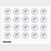 Witch Halloween Black Purple Ronde Sticker (Vel)