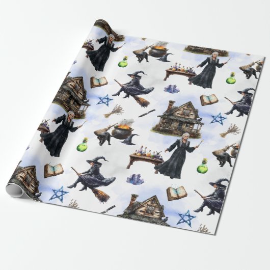Witch Halloween Cadeaupapier (Uitgerold)
