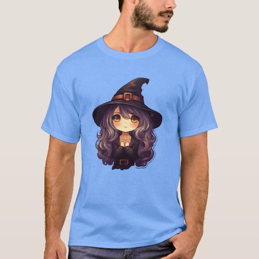 Witch Halloween Comic Girl T-shirt (Voorkant)
