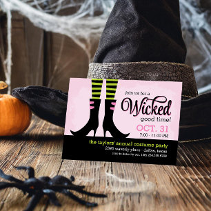 Witch Halloween Costume Party Kaart