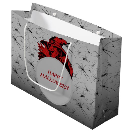 Witch Halloween Gift Bag Groot Cadeauzakje (Voorkant Gekanteld)