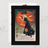 Witch Halloween Greeting met Bloody Text Kaart (Voorkant / Achterkant)