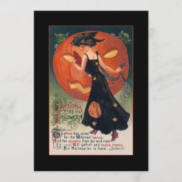  Witch Halloween Greeting met Bloody Text Kaart