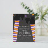 Witch Halloween Herfst Gender onthulling Uitnodigi Kaart (Staand voorkant)