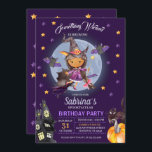 Witch Halloween Kids Birthday Party Invitation Kaart<br><div class="desc">Witch Halloween Kids Birthday Costume Party Uitnodiging</div>