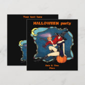 Witch Halloween met rode haren Kaart (Voorkant / Achterkant)