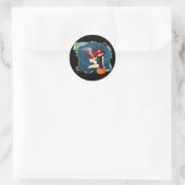 Witch Halloween met rode haren Ronde Sticker (Tas)