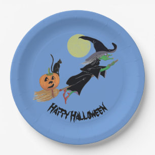 Witch Halloween Party Fun Colorful Paper Bord