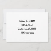 Witch - Halloween Party Invitation Kaart (Achterkant)