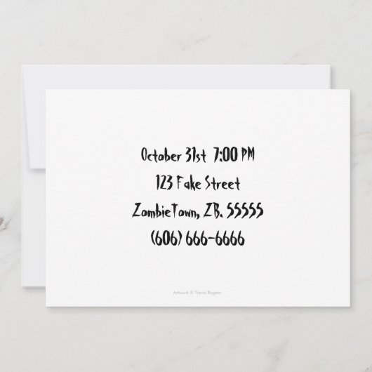 Witch - Halloween Party Invitation Kaart (Achterkant)