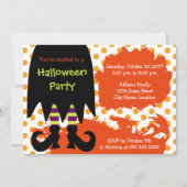 Witch Halloween Party Kaart (Voorkant)