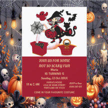 Witch Halloween Spider Web Pumpkins Kind Birthday