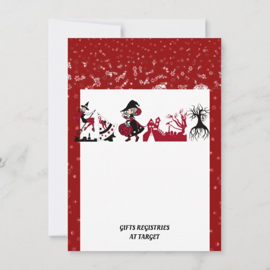 Witch Halloween Spider Web Pumpkins Kind Birthday Kaart (Achterkant)