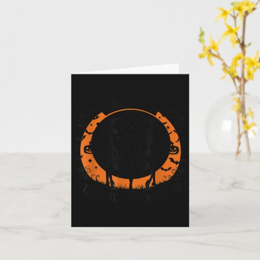 Witch Halloween T Shirt Women Girls Trip Time To G Kaart (Gele Bloem)