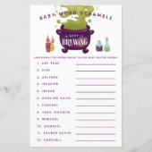 Witch Halloween Theme Baby Word Scramble Game (Voorkant)