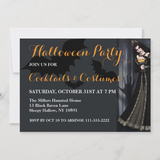 Witch Halloween Uitnodiging (Voorkant)