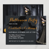 Witch Halloween Uitnodiging (Voorkant / Achterkant)