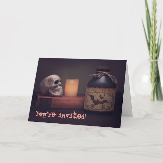 Witch Halloween Uitnodigingskaart (Voorkant)