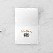 WITCH & HALLOWEEN UNICORN, BLACK CAT Fantasy Horse Feestdagen Kaart (Binnen)