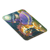 WITCH & HALLOWEEN UNICORN, BLACK CAT Fantasy Horse Magneet (Rechterzijde)