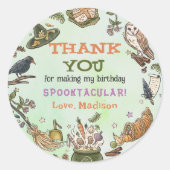 Witch Halloween verjaardagsfeest Sticker (Voorkant)