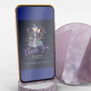 Witch Halloween vrijgezellenfeest bedankje Kaart