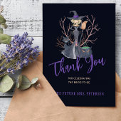 Witch Halloween vrijgezellenfeest bedankje Kaart