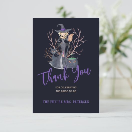 Witch Halloween vrijgezellenfeest bedankt (Staand voorkant)