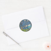 WITCH HANGT HAAR ZWARTE KAT, GHOST, SKELLY LAUNDRY RONDE STICKER (Envelop)