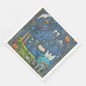 WITCH HANGT HAAR ZWARTE KAT, GHOST, SKELLY LAUNDRY SERVET (Hoek)