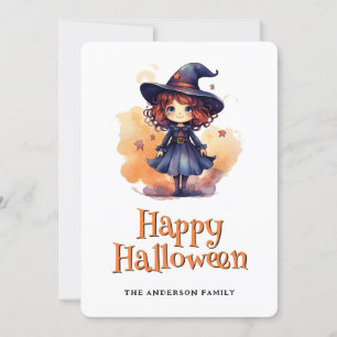 Witch Happy Halloween Kaart