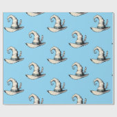Witch Hat Blue Cadeaupapier (Vlak)