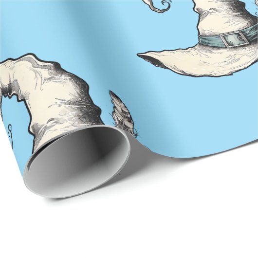 Witch Hat Blue Cadeaupapier (Rol Hoek)