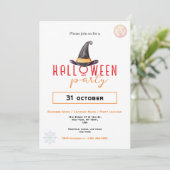 Witch Hat Business Halloween Party Office Event  I Kaart (Staand voorkant)