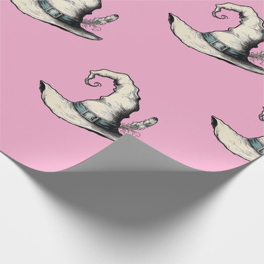 Witch Hat Pink Cadeaupapier (Hoek)