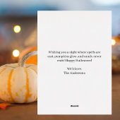 Witch Haunted House Spooky Forest Halloween Foto Folie Feestdagenkaart