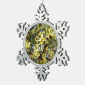 Witch Hazel Flowers Tin Sneeuwvlok Ornament (Rechts)