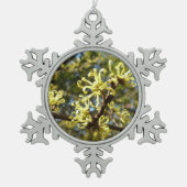 Witch Hazel Flowers Tin Sneeuwvlok Ornament (Voorkant)