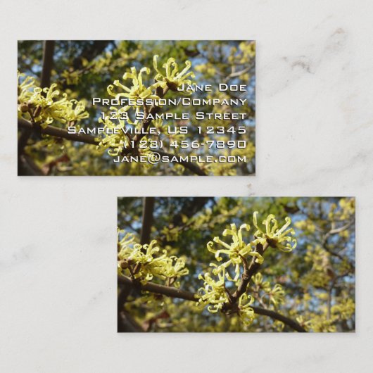 Witch Hazel Flowers Visitekaartje (Voorkant / Achterkant)