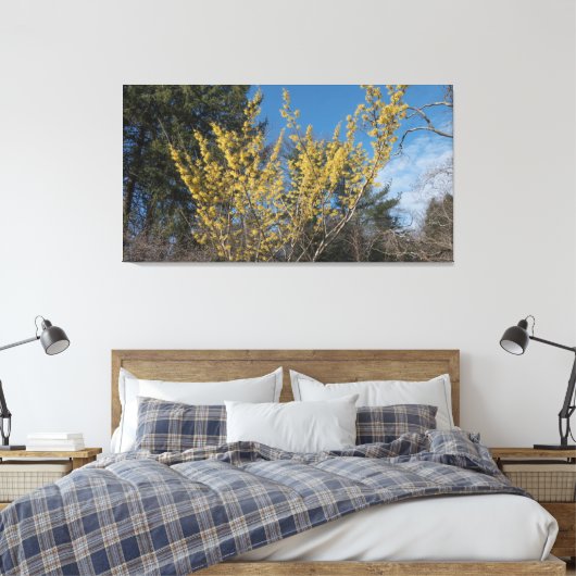 Witch Hazel Struik Canvas Afdruk (Insitu (Slaapkamer))