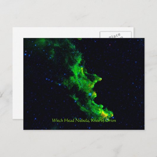Witch Head Nebula afbeelding voor diepruimteastron Briefkaart (Voorkant / Achterkant)