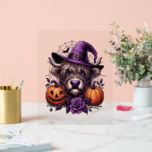 Witch Highland Halloween Koe Acryl Bord (Huwelijk)