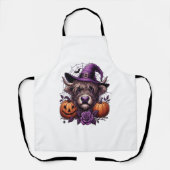 Witch Highland Halloween Koe Schort (Voorkant)