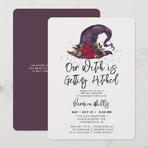 Witch Hitched Paars Halloween Vrijgezellenfeest In Kaart