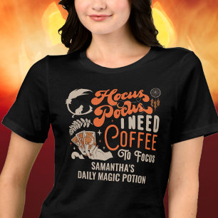Witch Hocus Pocus Koffie om foto Halloween te focu Tri-Blend Shirt