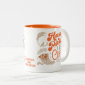 Witch Hocus Pocus Koffie om foto Halloween te focu Tweekleurige Koffiemok (Voorkant rechts)