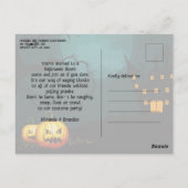 Witch House Pumpkins Volle Maan Halloween Uitnodig Briefkaart (Achterkant)